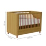 Berço Mini Cama Boom Plus Nordic Savana Fosco com Colchão Baby Physical - Reller Móveis