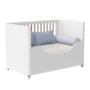 Berço Mini Cama Boom Plus Wheels Branco Fosco com Colchão Baby Physical - Reller Móveis