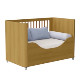 Berço Mini Cama Boom Plus Wheels Savana Fosco - Reller Móveis Berço Mini Cama Boom Plus Wheels Savana Fosco - Reller Móveis