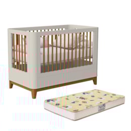 Berço Mini Cama Boom Slim Classic Areia Fosco com Colchão Supreme - Reller Móveis Berço Mini Cama Boom Slim Classic Areia Fosco com Colchão Supreme - Reller Móveis