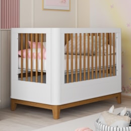 Berço Mini Cama Boom Slim Classic Branco Fosco com Colchão Baby Physical - Reller Móveis