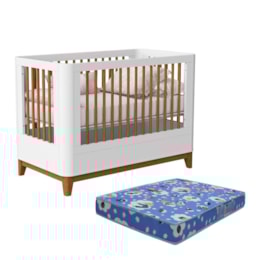Berço Mini Cama Boom Slim Classic Branco Fosco com Colchão Baby Physical - Reller Móveis Berço Mini Cama Boom Slim Classic Branco Fosco com Colchão Baby Physical - Reller Móveis