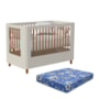 Berço Mini Cama Boom Slim Nordic Areia Fosco com Colchão Baby Physical - Reller Móveis