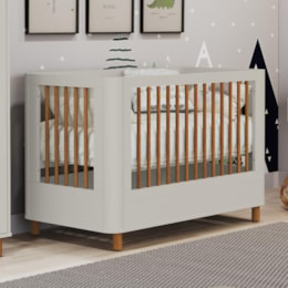 Berço Mini Cama Boom Slim Nordic Areia Fosco - Reller Móveis