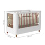 Berço Mini Cama Boom Slim Nordic Branco Fosco com Colchão Baby Physical - Reller Móveis