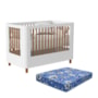 Berço Mini Cama Boom Slim Nordic Branco Fosco com Colchão Baby Physical - Reller Móveis