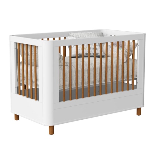 Berço Mini Cama Boom Slim Nordic Branco Fosco - Reller Móveis