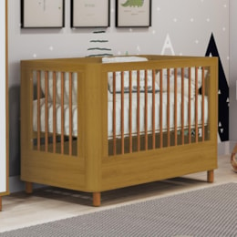 Berço Mini Cama Boom Slim Nordic Savana Fosco com Colchão Baby Physical - Reller Móveis