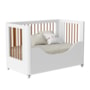 Berço Mini Cama Boom Slim Wheels Branco Fosco com Colchão Baby Physical - Reller Móveis