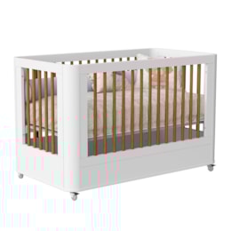 Berço Mini Cama Boom Slim Wheels Branco Fosco - Reller Móveis Berço Mini Cama Boom Slim Wheels Branco Fosco - Reller Móveis
