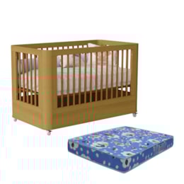 Berço Mini Cama Boom Slim Wheels Savana Fosco com Colchão Baby Physical - Reller Móveis Berço Mini Cama Boom Slim Wheels Savana Fosco com Colchão Baby Physical - Reller Móveis