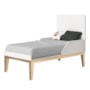 Berço Mini Cama Classic Branco Fosco com Pés Madeira Natural - Reller Móveis