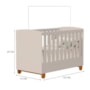 Berço Mini Cama com Cômoda Sapateira 1 Porta e 4 Gavetas Apolo Areia Fosco - Reller Móveis