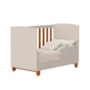 Berço Mini Cama com Cômoda Sapateira 1 Porta e 4 Gavetas Apolo Areia Fosco/Savana - Reller Móveis