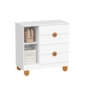 Berço Mini Cama com Cômoda Sapateira 1 Porta e 4 Gavetas Apolo Branco Fosco - Reller Móveis