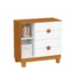 Berço Mini Cama com Cômoda Sapateira 1 Porta e 4 Gavetas Apolo Branco Fosco/Savana - Reller Móveis