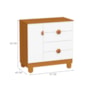 Berço Mini Cama com Cômoda Sapateira 1 Porta e 4 Gavetas Apolo Branco Fosco/Savana - Reller Móveis