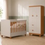 Berço Mini Cama com Guarda Roupa 3 Portas e 3 Gavetas Apolo Areia Fosco/Savana - Reller Móveis