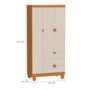 Berço Mini Cama com Guarda Roupa 3 Portas e 3 Gavetas Apolo Areia Fosco/Savana - Reller Móveis