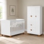 Berço Mini Cama com Guarda Roupa 3 Portas e 3 Gavetas Apolo Branco Fosco - Reller Móveis