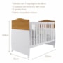 Berço Mini Cama Conforto Nature/Branco com Colchão Physical - Permóbili Baby