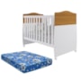 Berço Mini Cama Conforto Nature/Branco com Colchão Physical - Permóbili Baby