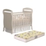 Berço Mini Cama Danny Areia Fosco com Colchão D18 de 10cm - Reller Móveis