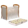 Berço Mini Cama Danny Areia Fosco/Savana Fosco com Colchão D18 de 10cm - Reller Móveis