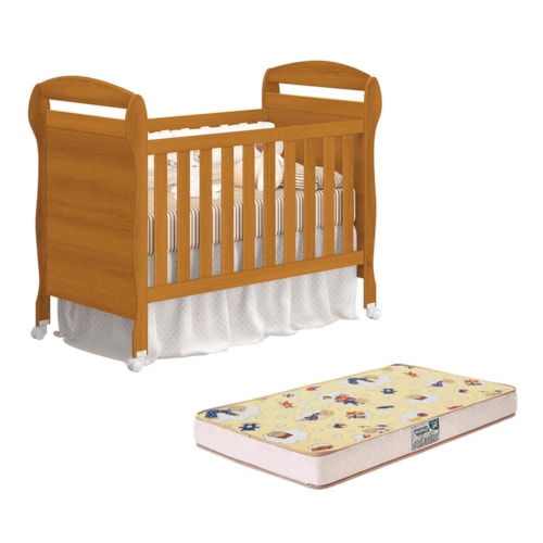 Berço Mini Cama Danny Savana com Colchão D18 de 10cm - Reller Móveis