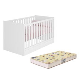 Berço Mini Cama Doce Sonho Branco com Colchão Supreme - Qmovi  Berço Mini Cama Doce Sonho Branco com Colchão Supreme - Qmovi