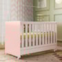 Berço Mini Cama Encanto Rosê/Branco com Colchão Supreme - Peternella Móveis