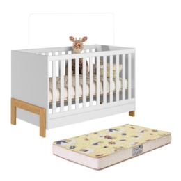Berço Mini Cama Fantasia Branco Acetinado com Colchão Supreme - Qmovi  Berço Mini Cama Fantasia Branco Acetinado com Colchão Supreme - Qmovi