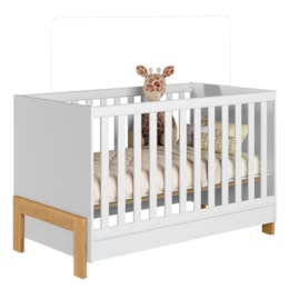 Berço Mini Cama Fantasia Branco Acetinado - Qmovi Berço Mini Cama Fantasia Branco Acetinado - Qmovi