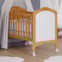 Berço Mini Cama Harmonia Nature/Branco - Permóbili Baby