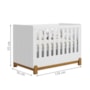 Berço Mini Cama Lotus Frisado Branco Fosco com Colchão Baby Physical - Reller Móveis