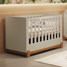 Berço Mini Cama Lotus Liso Areia Fosco - Reller Móveis Berço Mini Cama Lotus Liso Areia Fosco - Reller Móveis