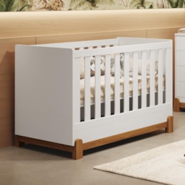 Berço Mini Cama Lotus Liso Branco Fosco - Reller Móveis Berço Mini Cama Lotus Liso Branco Fosco - Reller Móveis