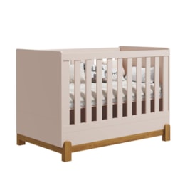 Berço Mini Cama Lotus Liso Rosa Fosco - Reller Móveis Berço Mini Cama Lotus Liso Rosa Fosco - Reller Móveis