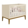 Berço Mini Cama Noah Classic Areia Fosco Pés Amadeirado com Colchão Supreme - Reller Móveis
