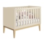 Berço Mini Cama Noah Classic Areia Fosco Pés Madeira Natural com Colchão Baby Physical - Reller Móveis