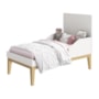 Berço Mini Cama Noah Classic Branco Fosco com Pés Madeira Natural - Reller Móveis