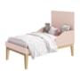 Berço Mini Cama Noah Classic Rosa Fosco com Pés Madeira Natural - Reller Móveis