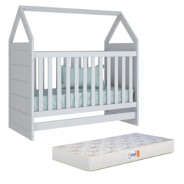 Berço Montessoriano Cabana Branco com Colchão D18 - Móveis Henn Berço Montessoriano Cabana Branco com Colchão D18 - Móveis Henn