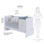 Berço Multifuncional Beni 4 em 1 Branco Brilho com 3 Gavetas e Colchão Baby Physical - Móveis Peroba