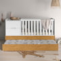 Berço Multifuncional Formare com Cama Auxiliar Branco/Freijó e Colchão Baby Physical - Matic Móveis
