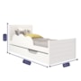 Bicama Elza Branco com Proteção e Colchões Light D33 - Permóbili Baby