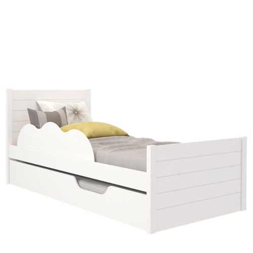 Bicama Elza Branco com Proteção e Colchões Light D33 - Permóbili Baby