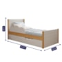 Bicama Elza Nature/Off White com Proteção e Colchões Light D33 - Permóbili Baby 