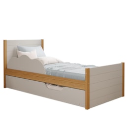 Bicama Elza Nature/Off White com Proteção - Permóbili Baby Bicama Elza Nature/Off White com Proteção - Permóbili Baby