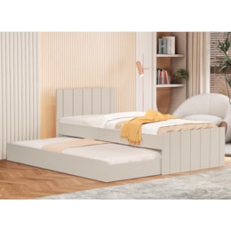 Bicama Sofá Lotus Areia Fosco com Colchões Light D33 e Physical D20 - Reller Móveis